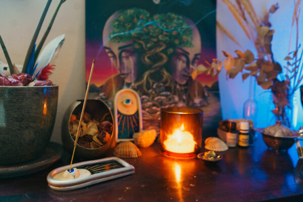 Handmade clay dish & Incense Burner "Midnight Black" - Image 5