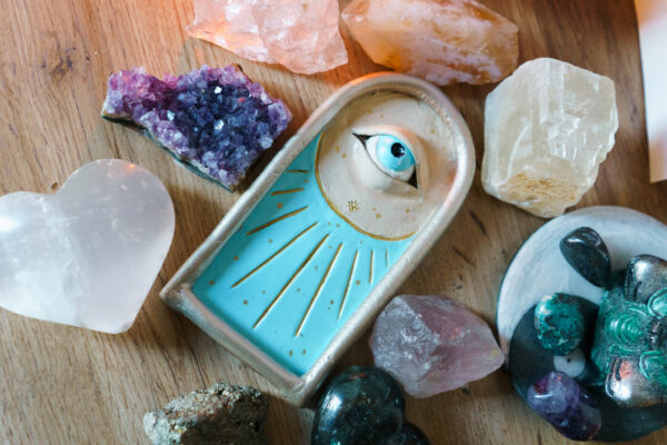 Handmade clay dish & Incense burner "SkyLight" - Image 6