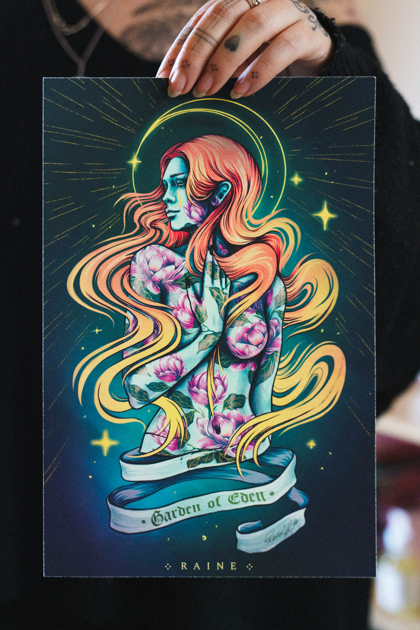 "Garden of Eden" A4 Art Print - Image 3